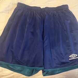 Umbro Blue and Teal Men's Shorts